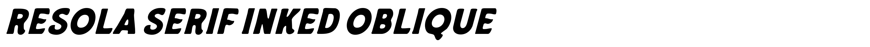 Resola Serif Inked Oblique